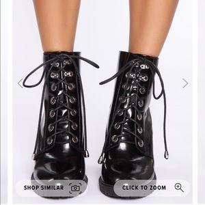 BRAND NEW Black lace boots